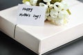 Gift With Happy Mothers Day Card Royalty Free Stock Photo