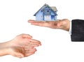Gift of house Royalty Free Stock Photo