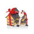 Gift house and key with clipping path