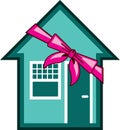 Gift, House for a present Royalty Free Stock Photo