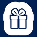 Gift icon, Gift box icon - Illustration Royalty Free Stock Photo