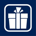 Gift icon, Gift box icon - Illustration Royalty Free Stock Photo