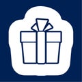Gift icon, Gift box icon - Illustration Royalty Free Stock Photo