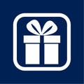 Gift icon, Gift box icon - Illustration Royalty Free Stock Photo