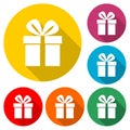 Gift icon, Gift box icon - Illustration Royalty Free Stock Photo