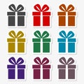 Gift icon, Gift box icon - Illustration Royalty Free Stock Photo