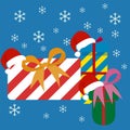 Gift icon, box with surprise, vector illustration Royalty Free Stock Photo