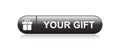 Gift icon button Royalty Free Stock Photo