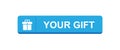 Gift icon button Royalty Free Stock Photo