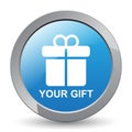 Gift icon button Royalty Free Stock Photo