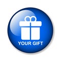 Gift icon button Royalty Free Stock Photo