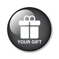 Gift icon button Royalty Free Stock Photo