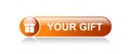 Gift icon button Royalty Free Stock Photo