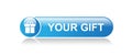 Gift icon button Royalty Free Stock Photo