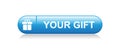 Gift icon button Royalty Free Stock Photo