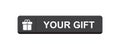 Gift icon button Royalty Free Stock Photo