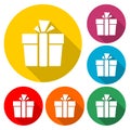 Gift icon, Gift box icon - Illustration Royalty Free Stock Photo