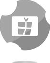 Gift icon - metal app button for christmas and halloween