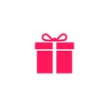 Gift icon, Present, Giftbox Isolated Flat Vector symbol Royalty Free Stock Photo