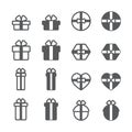 Gift icon set Royalty Free Stock Photo