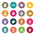 Gift icon set Royalty Free Stock Photo