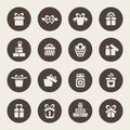 Gift icon set Royalty Free Stock Photo