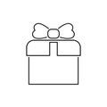 Gift icon simple flat style vector illustration Royalty Free Stock Photo