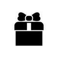 Gift icon simple flat style vector illustration Royalty Free Stock Photo