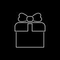 Gift icon simple flat style vector illustration Royalty Free Stock Photo