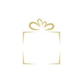 Gift icon in trendy design style, Gift box logo Royalty Free Stock Photo