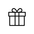 Gift icon . gift vector icon. birthday gift Royalty Free Stock Photo