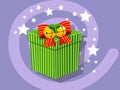 Gift icon vector christmas, Happy New Year and decoration element Royalty Free Stock Photo