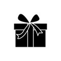 Gift icon vector. Flat image of christmas present. Abstract symbol of a gift box. Stock Photo. Royalty Free Stock Photo