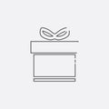 gift icon, vector illustration. flat line icon Royalty Free Stock Photo