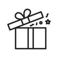 Gift icon vector image. Royalty Free Stock Photo