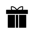 Gift glyph flat icon