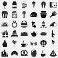 Gift icons set, simple style Royalty Free Stock Photo