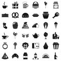 Gift icons set, simple style Royalty Free Stock Photo