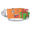 With gift inari sushi is served cartoon board