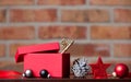 Gift, key, toy and Christmas decorations