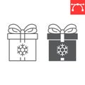 Gift line and glyph icon