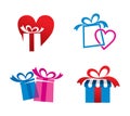 Gift Logo or Icon Symbol Template Design