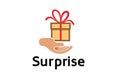 Gift Love Hand Shopping Surprise logo Symbol Design Illustration