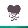 Gift Love Icon Vector Logo Template Illustration Design. Vector EPS 10 Royalty Free Stock Photo