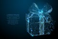Gift low poly blue Royalty Free Stock Photo