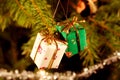 Gift packages in Christmas tree