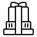 Gift packages delivery icon outline vector. Online shopping