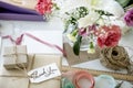 Gift Packing Present Creative Ideas Simplify Concept Royalty Free Stock Photo