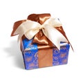 Gift packing tied by ribbon Royalty Free Stock Photo