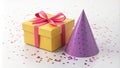 Gift, Party Hat, Confetti Celebration Royalty Free Stock Photo